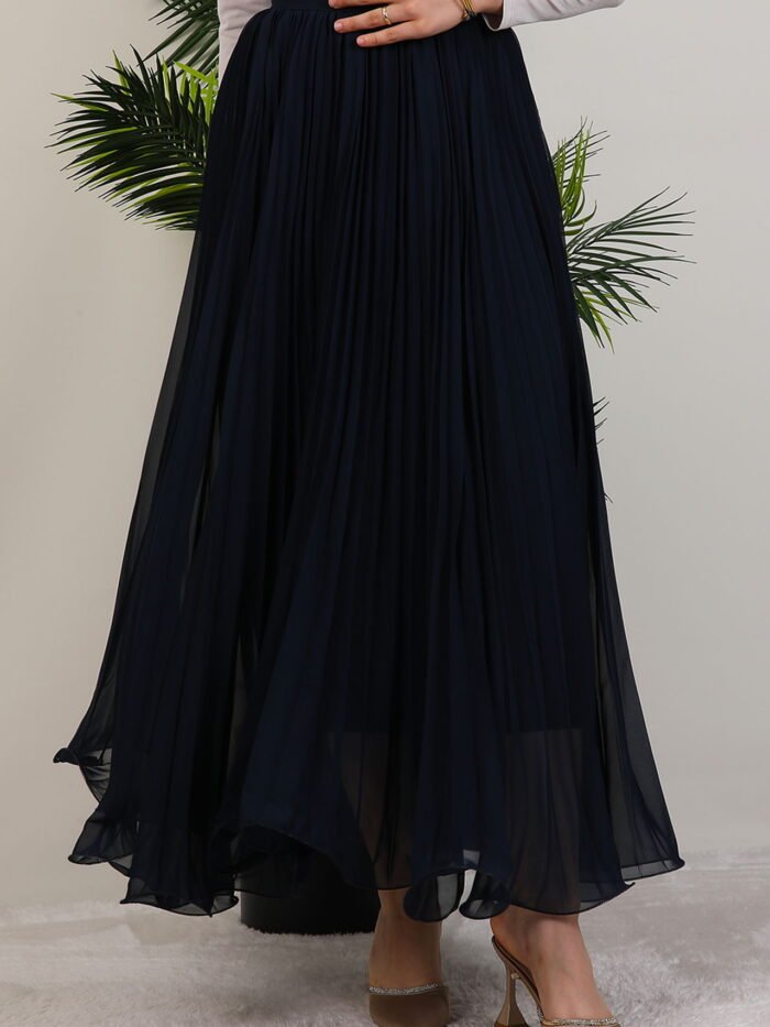 Eiffel Pleated Skirt Navy Blue