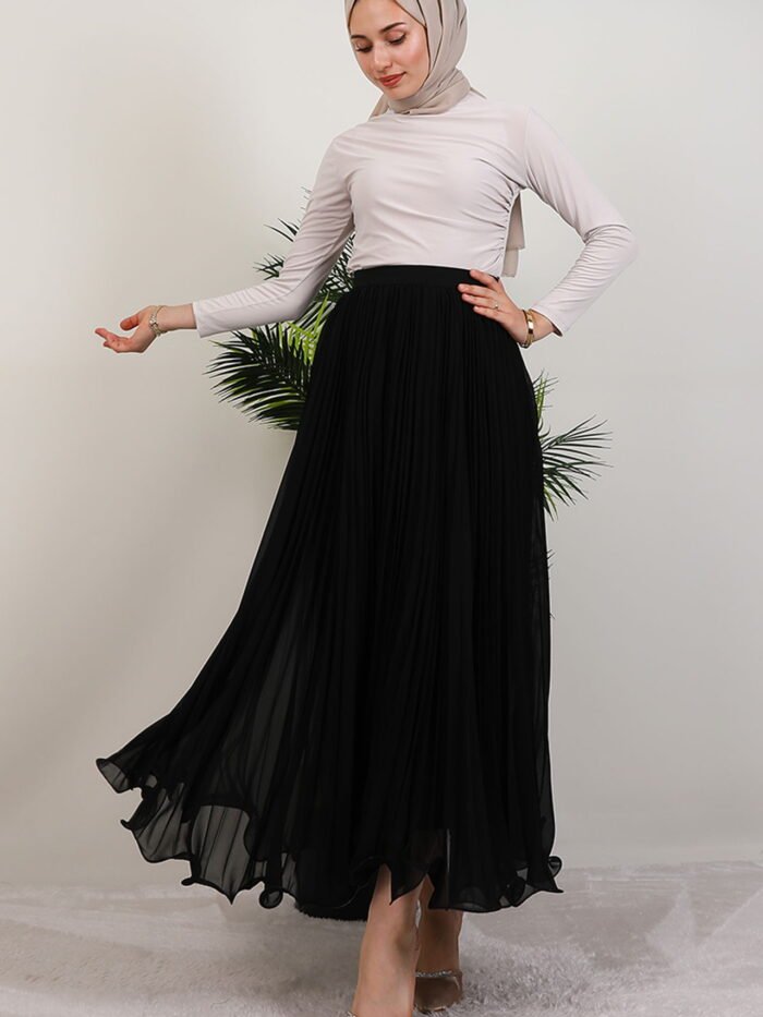 Eiffel Pleated Skirt Black
