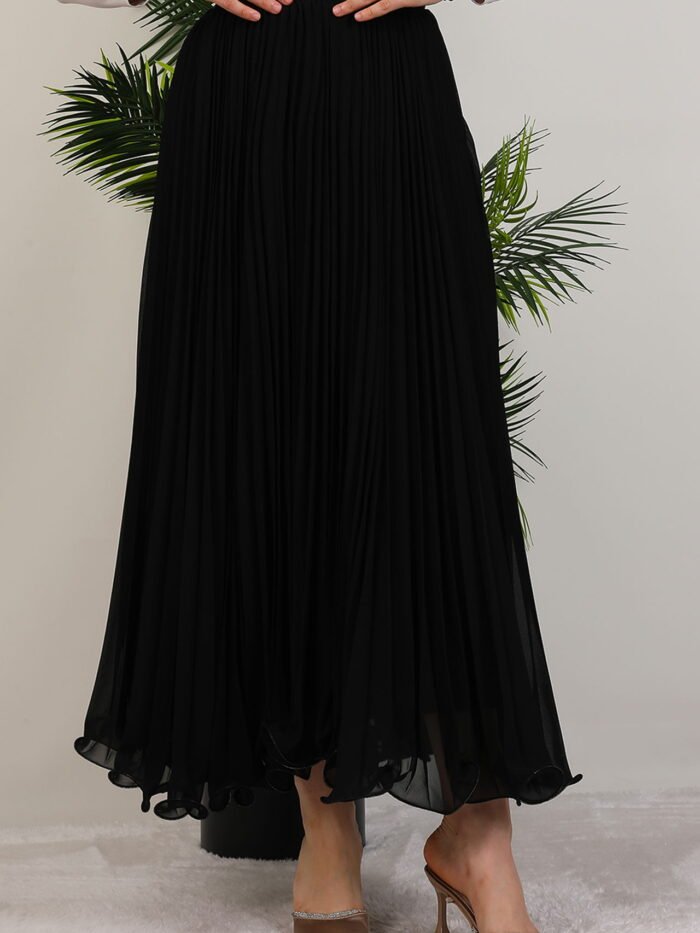 Alternative view of Eiffel Pleated Skirt Black