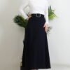 Belted Mevlana Skirt Gray - Image 6