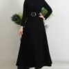 Belted Mevlana Skirt Gray - Image 7
