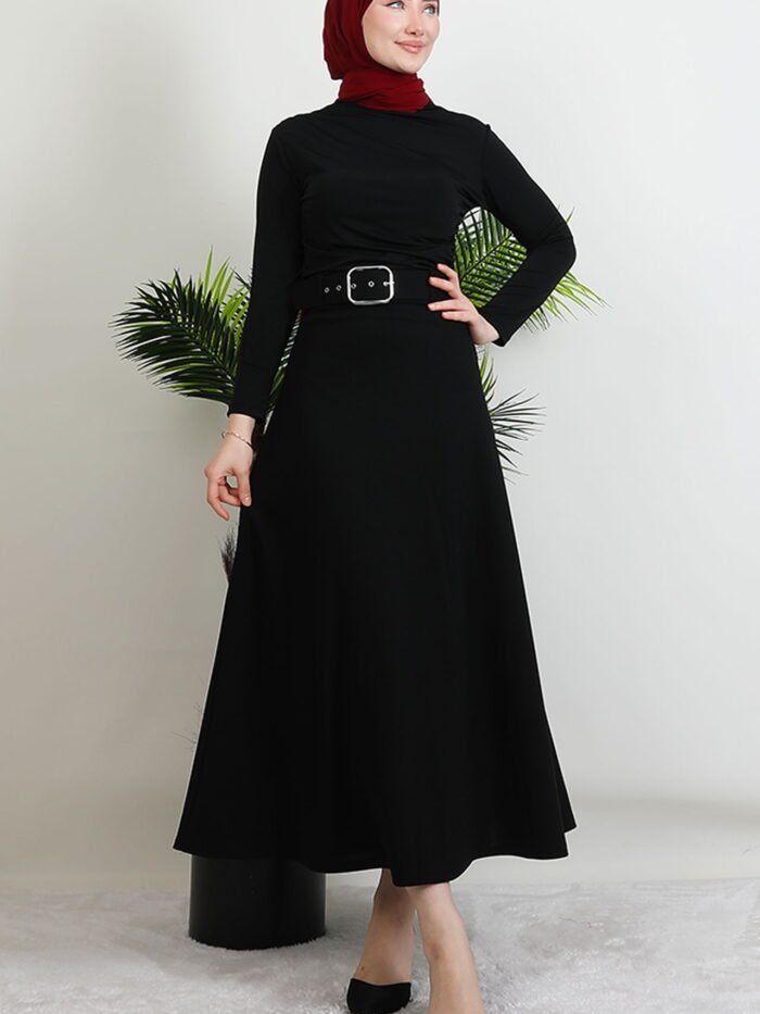 Belted Mevlana Skirt Black
