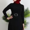 Belted Mevlana Skirt Black 11 Belted Mevlana Skirt Black - Image 5