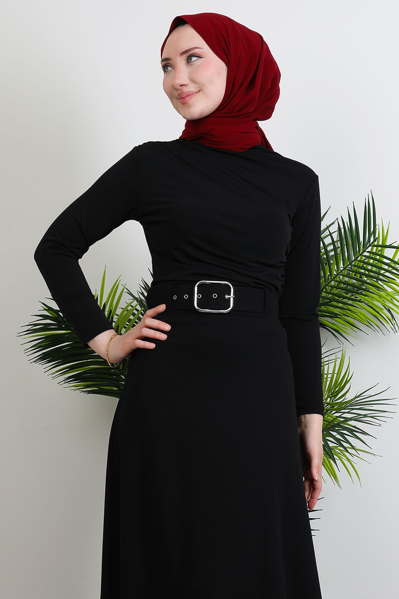 Belted Mevlana Skirt Black 5 Belted Mevlana Skirt Black - Image 5