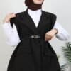 Belted Vest Bitter Brown - Image 5