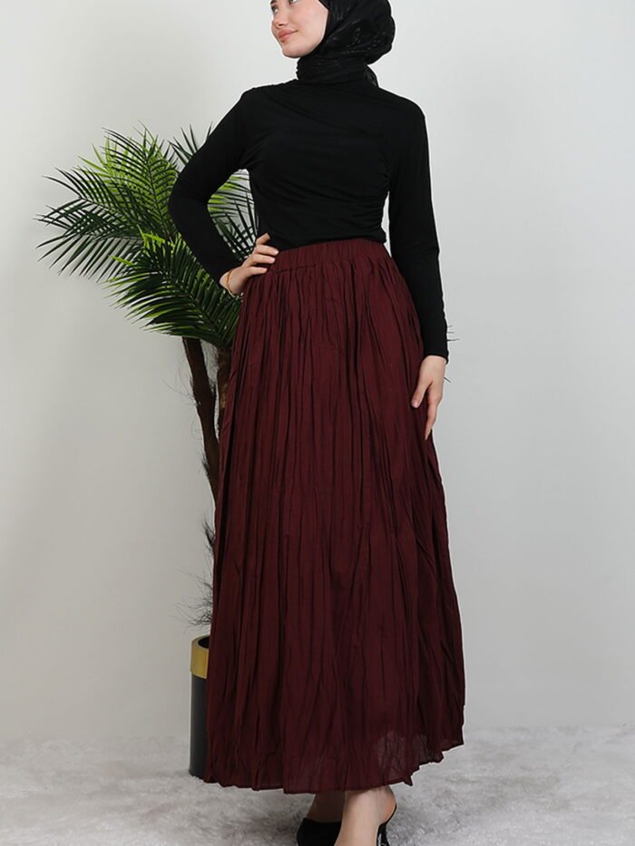 Kraş Voile Skirt Burgundy
