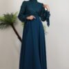 Dress Black Tie Event|Chiffon Maxi with Embroidered Tulle - Image 8