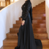 🌟 Turkish Wedding Dress Online – Sequined Satin Evening Gown - Image 3