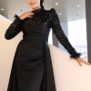 🌟 Turkish Wedding Dress Online – Sequined Satin Evening Gown - Image 11
