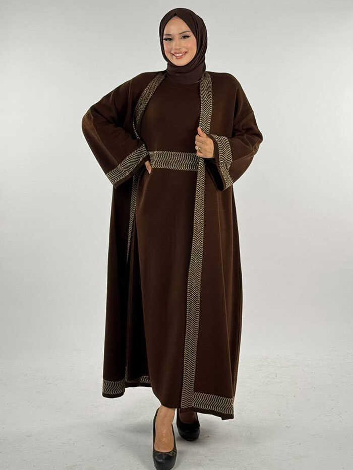 Dressy Abaya |Two-Piece Knitwear Set|18311