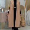 🖤 Luxury Black Winter Coat|Belted Knitwear Vest for Chic Cold-Weather Style|18301 - Image 15