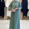 🌟 Turkish Fashion Abayas – Dress-Abaya Set with Stone Details - Image 7