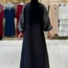 🌟 Turkish Fashion Abayas – Dress-Abaya Set with Stone Details - Image 2
