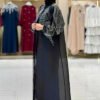 🌟 Turkish Fashion Abayas – Dress-Abaya Set with Stone Details - Image 3