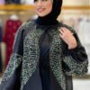 🌟 Turkish Fashion Abayas – Dress-Abaya Set with Stone Details - Image 4