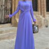 Islamic Wedding Dresses|Dress with Stone and Feather Accents|7021 21 islamic wedding dresses