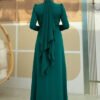 Nikah Dress| Elegant Stone & Feather Detail Evening Gown|7021 9 Nikah Dress| Elegant Stone & Feather Detail Evening Gown|7021 - Image 2