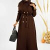 🖤 Luxury Black Winter Coat|Belted Knitwear Vest for Chic Cold-Weather Style|18301 - Image 6