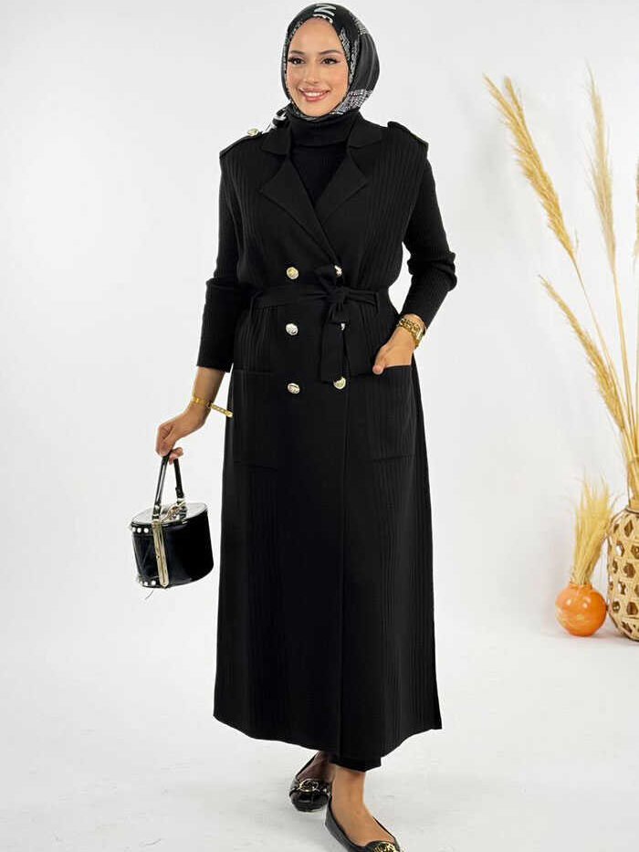 black winter coat