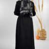 🖤 Luxury Black Winter Coat|Belted Knitwear Vest for Chic Cold-Weather Style|18301 - Image 2