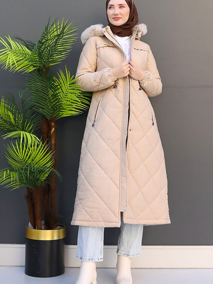 Mine Quilted Coat Cream
