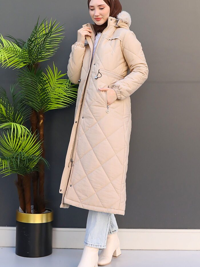 Alternative view of Mine Quilted Coat Cream