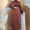 Muslim Dresses|Tassel Belt & Princess Shoulders|3763 - Image 11
