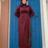 Muslim Dresses|Tassel Belt & Princess Shoulders|3763 - Image 5