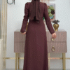 Fashion|Evening Dress with Stone|3909 - Image 6