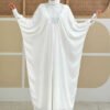 Luxury Bridal Abaya|Batwing Crepe Dress|3917 23 Bridal Abaya