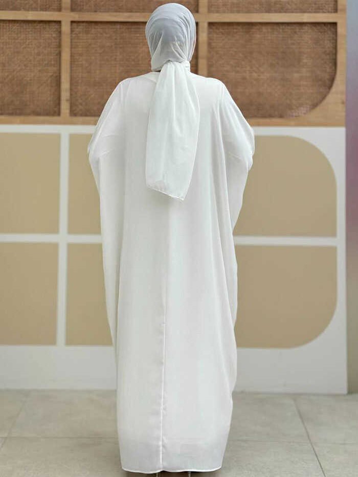 Alternative view of Luxury Bridal Abaya|Batwing Crepe Dress|3917