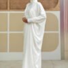 Luxury Bridal Abaya|Batwing Crepe Dress|3917 - Image 3