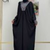 Luxury Bridal Abaya|Batwing Crepe Dress|3917 - Image 6
