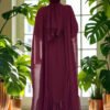 dress abaya dubai|Chiffon Elegant Waistband|3973 - Image 2
