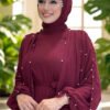 dress abaya dubai|Chiffon Elegant Waistband|3973 - Image 4