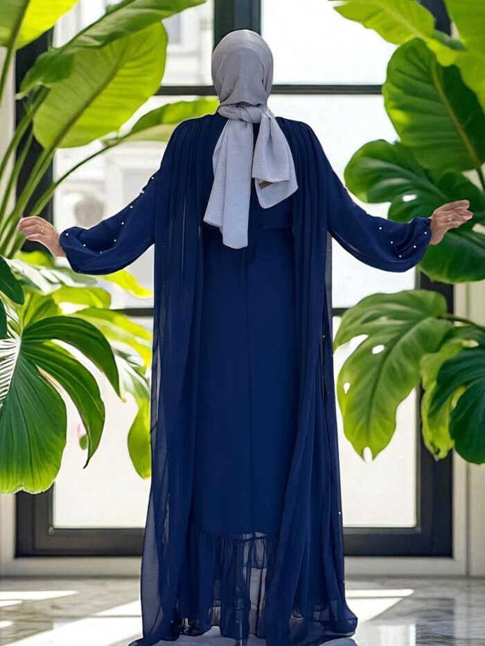 Alternative view of Luxury Turkish Abaya|Chiffon|3973