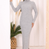 Turtleneck Corduroy|Knit Dress 4100 - Image 8