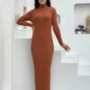 Turtleneck Corduroy|Knit Dress 4100 - Image 10