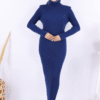 Turtleneck Corduroy|Knit Dress 4100 - Image 11