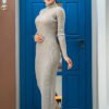 Turtleneck Corduroy|Knit Dress 4100 - Image 4