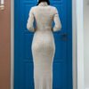 Turtleneck Corduroy|Knit Dress 4100 - Image 6