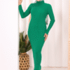 Turtleneck Corduroy|Knit Dress 4100 - Image 16
