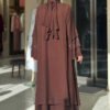🌙 Islamic Dress Women|Stone-Embellished Abaya & Shawl Set(70001) - Image 2
