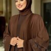 🌙 Islamic Dress Women|Stone-Embellished Abaya & Shawl Set(70001) - Image 4
