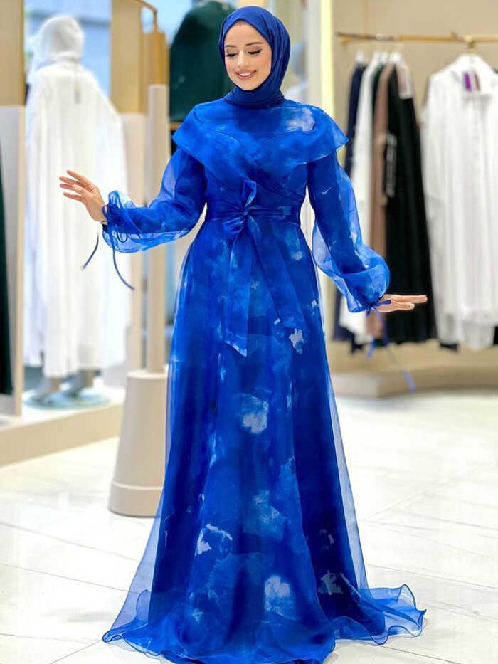 abaya dress blue