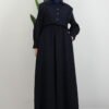 Alçin Tweed Dress Navy Blue - Image 4