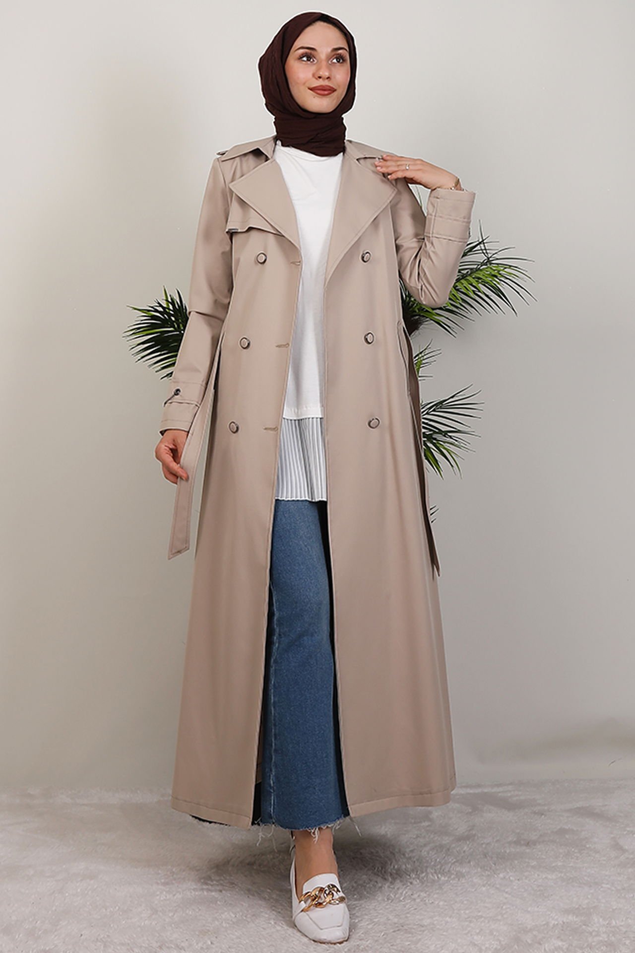 Algin Trench Coat Cream