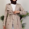 Algin Trench Coat Cream - Image 5