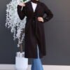 Anna Cashmere Coat Bitter Coffee - Image 2