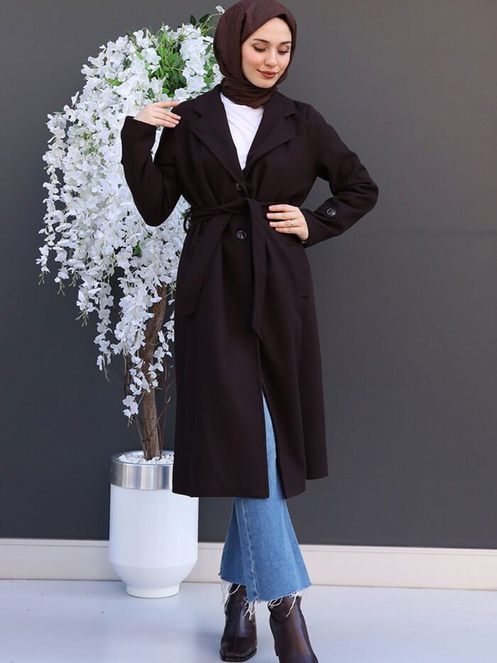 Alternative view of Anna Cashmere Coat Bitter Coffee